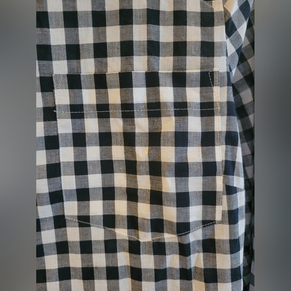 J Crew Black and White Checkered Shirt Size Large - Picture 2 of 7